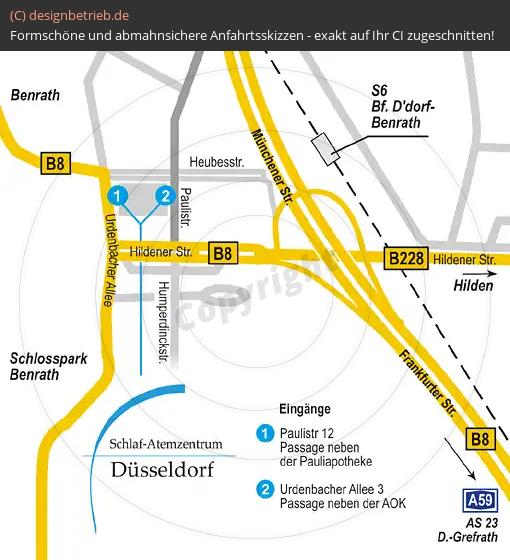 Anfahrtsskizze Düsseldorf Löwenstein Medical GmbH & Co. KG