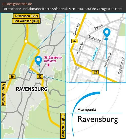 Anfahrtsskizze Ravensburg Schlaf-Atem-Zentrum | Löwenstein Medical GmbH & Co. KG