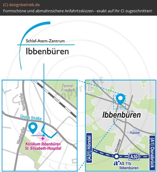 Anfahrtsskizze Ibbenbüren Schlaf-Atem-Zentrum | Löwenstein Medical GmbH & Co. KG