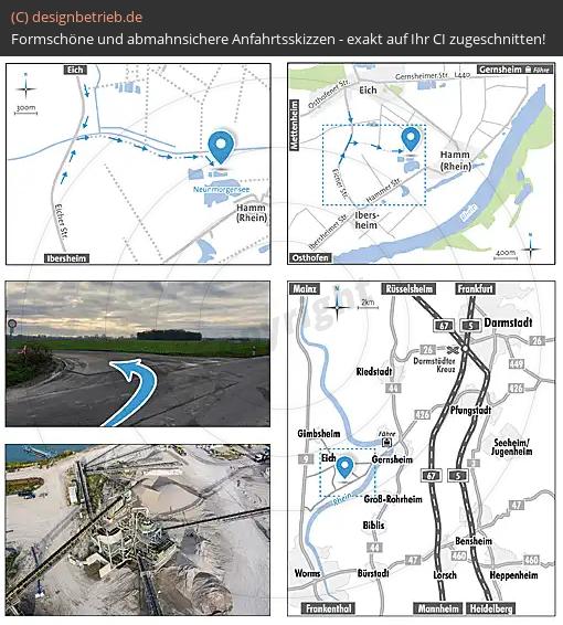 Anfahrtsskizze Hamm (Rhein) Waschkieswerk Hamm (Rhein) | Baustoffwerke Horst Dreher GmbH
