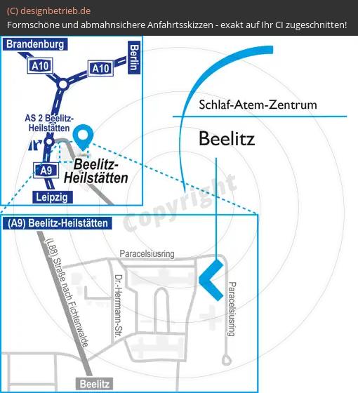 Anfahrtsskizze Beelitz Schlaf-Atem-Zentrum | Löwenstein Medical GmbH & Co. KG