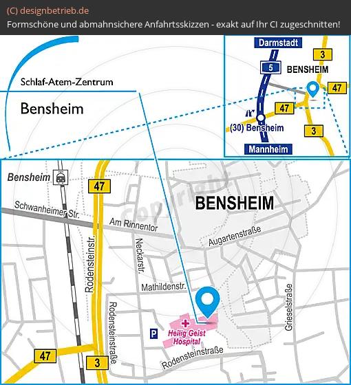 (766) Anfahrtsskizze Bensheim