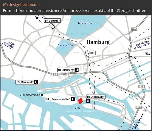 (777) Anfahrtsskizze Hamburg (Übersichtskarte)