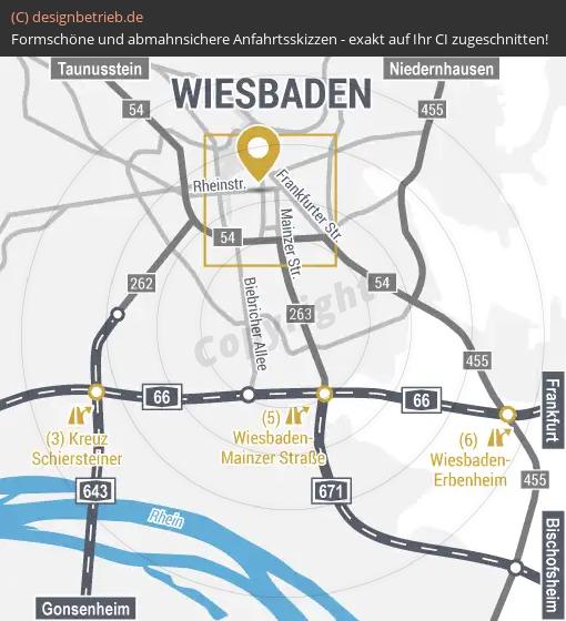 Anfahrtsskizze Wiesbaden Übersichtskarte | Waider Mediendesign