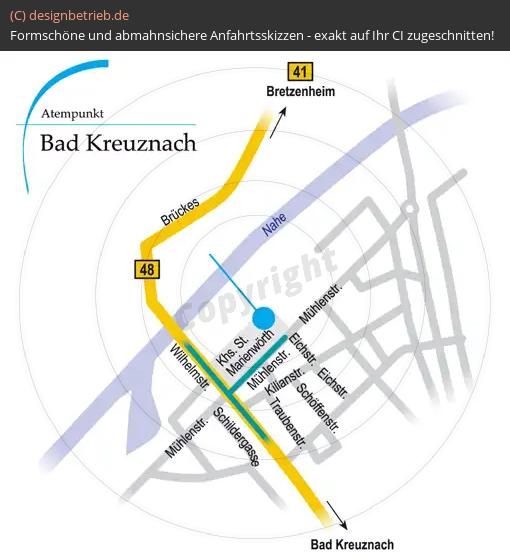 Anfahrtsskizze Bad-Kreuznach Löwenstein Medical GmbH & Co. KG