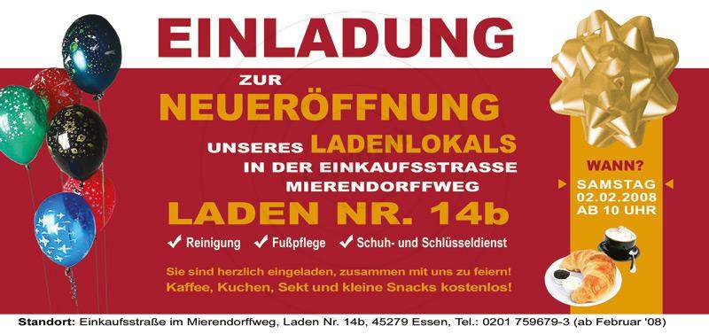 Flyer gestalten Vorderseite Beispiel Feline Lutz