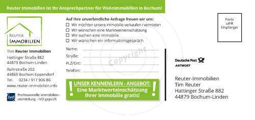 Werbe-Postkarte gestalten Beispiel Rückseite Tim R. - Immobilien