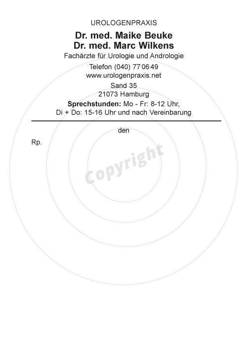 Notizblöcke gestalten Beispiel Urologenpraxis Dr. med. Marc W.