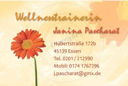 Visitenkarte gestalten Vorderseite Beispiel Valerie Köhler