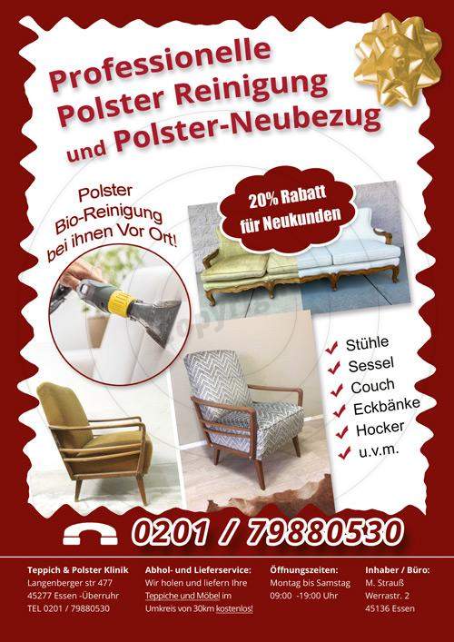 Flyer gestalten Vorderseite Beispiel Straus / Goldberg