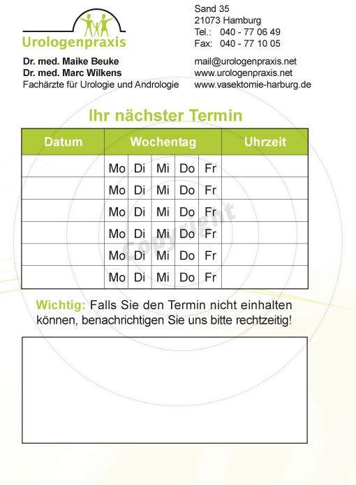 Notizblöcke gestalten Beispiel Physioconcept