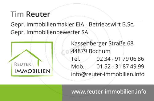 Visitenkarte gestalten Vorderseite Beispiel Tim R. - Immobilien