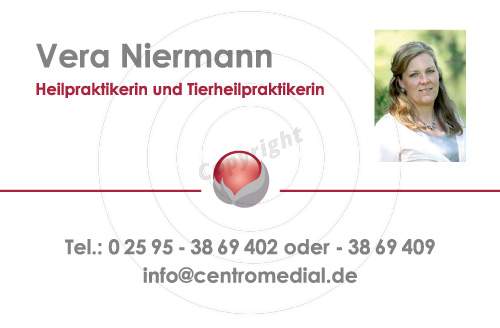Visitenkarte gestalten Vorderseite Beispiel Heilpraktikerin V. N.