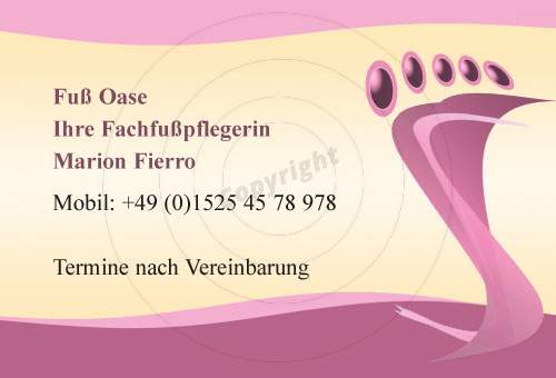 Visitenkarte gestalten Vorderseite Beispiel Lana Meyer