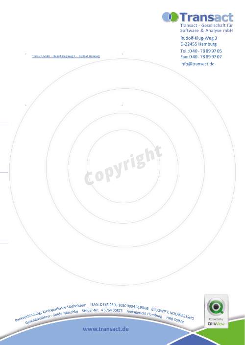 Briefbogen gestalten Beispiel Transact - Gesellschaft für Software & Analyse mbH