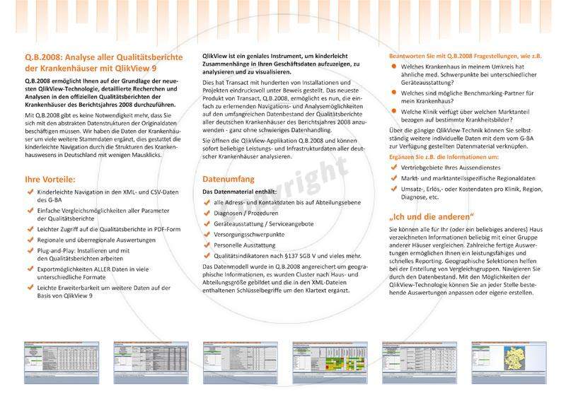 Faltblatt gestalten Innenseiten Beispiel Transact - Gesellschaft für Software & Analyse mbH