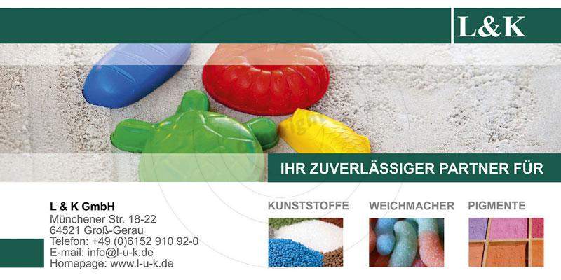 Werbeartikel und diverse Printmedien gestalten Beispiel L&K GmbH