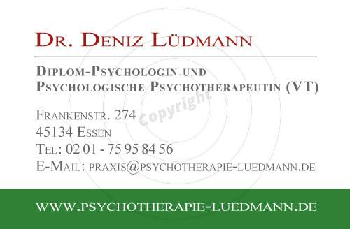 Visitenkarte gestalten Vorderseite Beispiel  Dr. D. Lüdmann