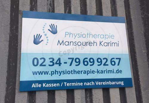 Kfz-Beschriftung gestalten erstellen Beispiel Physiotherapie Mansoureh K.