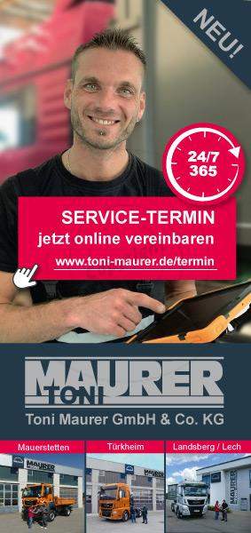 Flyer gestalten Vorderseite Beispiel  Toni Maurer GmbH & Co. KG