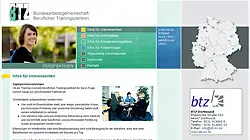 www.bag-btz.de
 - Corporate Design-Entwicklung
 - Individuelles Screendesign
 - PHP-basiert
 - Barrierefrei Programmierung (nach BITV Priorität I)
 - Responsive Webdesign
- Webseite erstellt von "Webdesign Essen" (designbetrieb)