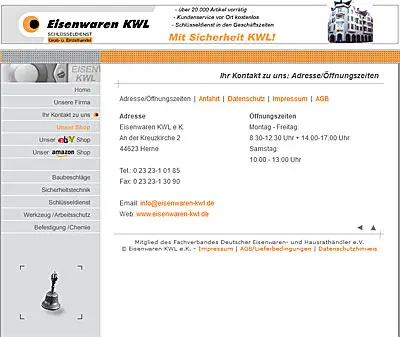 Webagentur Essen launcht www.eisenwaren-kwl.de