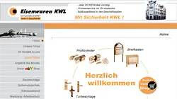 www.eisenwaren-kwl.de
 - Corporate Design-Entwicklung
 - Content Management System CMS
 - PHP-basiert
 - MYSQL-Datenbank gestützt
 - Individuelles Screendesign
 - Suchmaschinenoptimierung SEO, Optmierung der Ladezeiten
- Webseite erstellt von "Webdesign Essen" (designbetrieb)