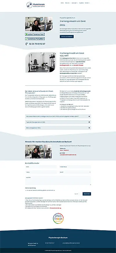 Webagentur Essen launcht www.physiotherapie-karimi.de