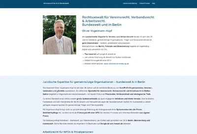 Webagentur Essen launcht vereinsrecht-berlin.de