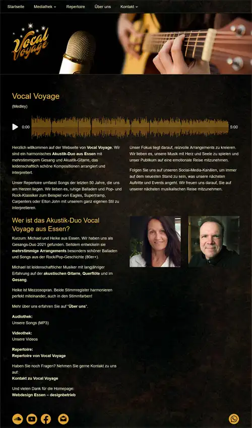 Webagentur Essen launcht vocal-voyage.de